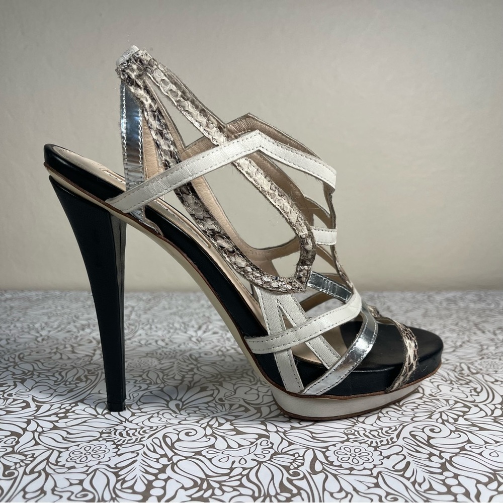 Burak Uyan Colorblock Leather Pumps EU 37.5 Geometric Designer Heels